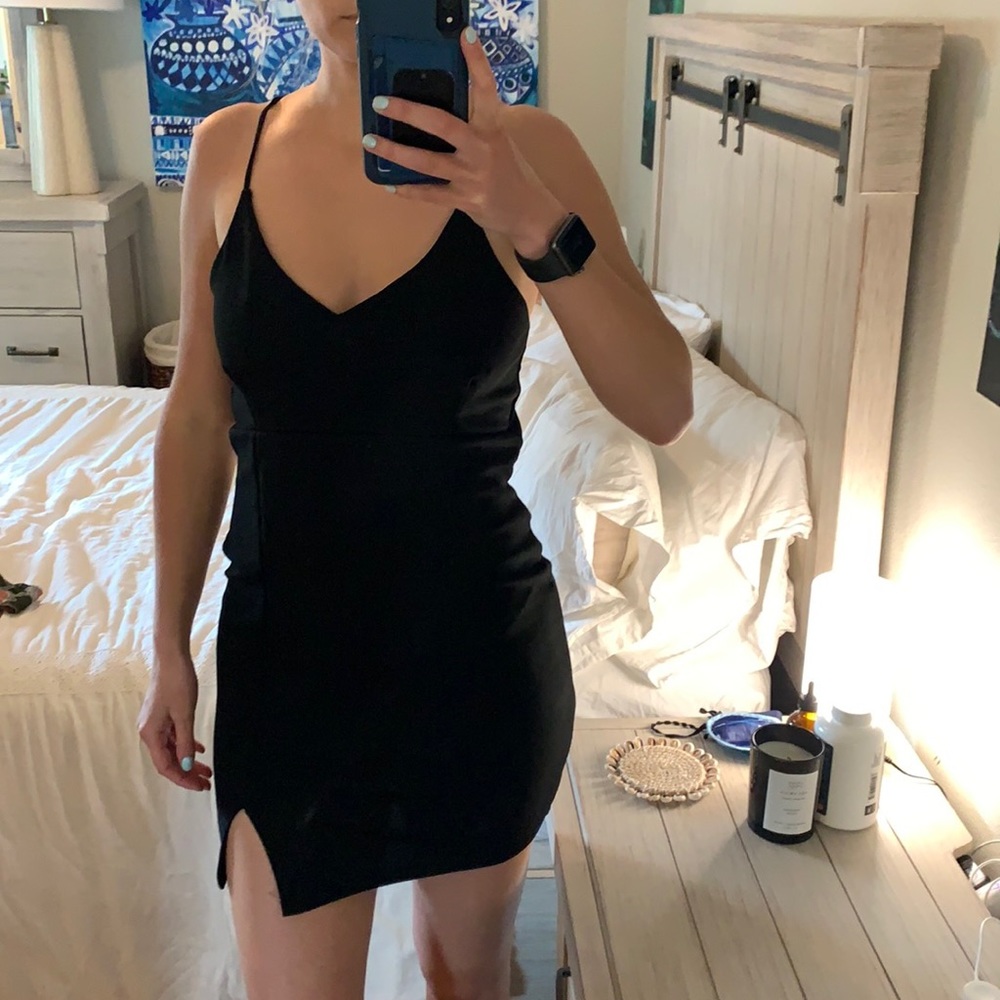 Black mini dress
